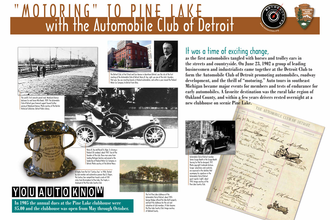 "Motoring" to Pine Lake with the Automobile Club of Detroit